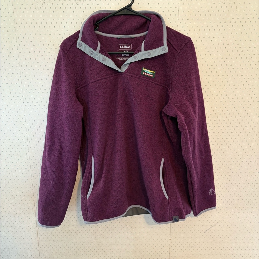 L.L. Bean Plum Fleece Jacket